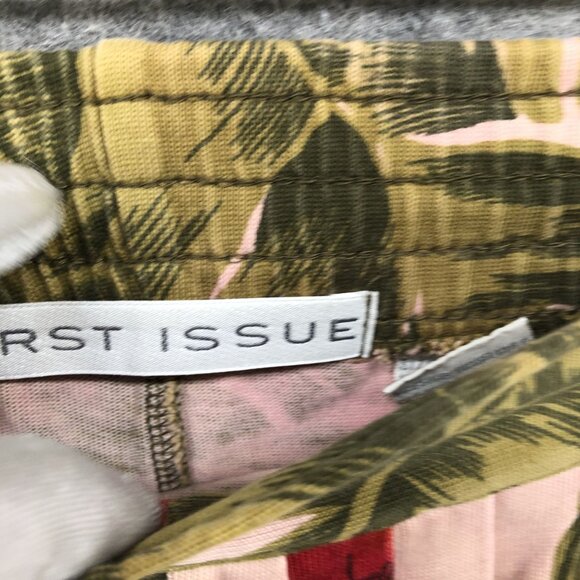 VTG Liz Claiborne Hawaiian Pants Womens M High Waisted Pleated Crop Wide Leg - Picture 5 of 10